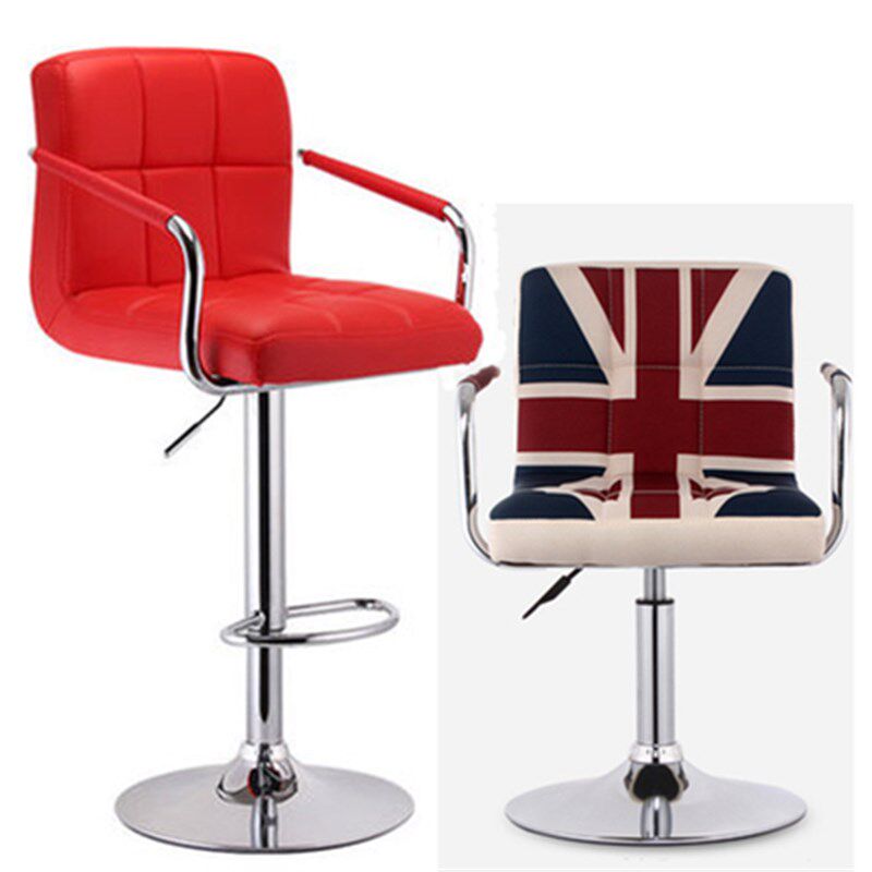 吧台椅升降椅家用高脚凳现代简约酒吧椅靠背吧台凳子前台皮质吧椅