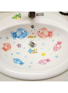 幼儿园卡通玻璃贴纸装饰小图案洗手盆浴室推拉门自粘防水玻璃贴画