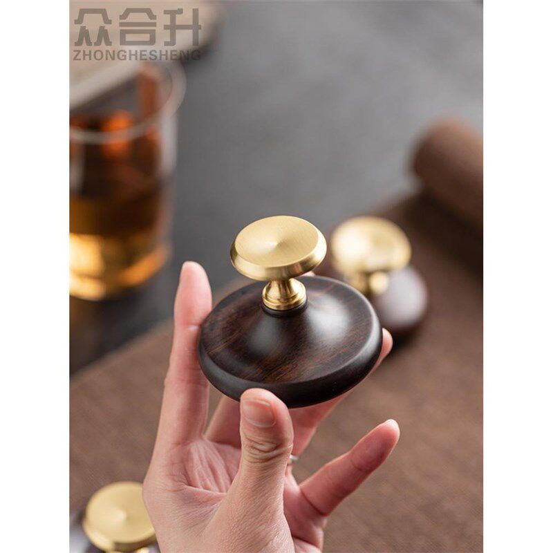 黑檀木盖置盖托凉壶架紫砂茶壶盖碗托架家用功夫茶具配件茶道零配