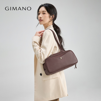 GIMANO波士顿头层牛皮手提包女