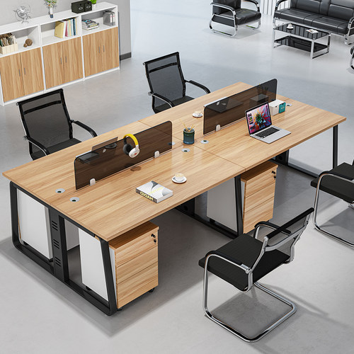 办公桌职员四人位办公室桌椅组合简约现代屏风桌子家具工作台椅