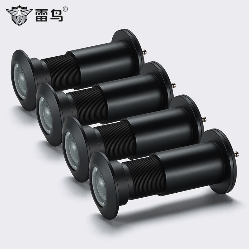 雷鸟老式防盗门入户门金属猫眼堵孔通用家用房门高清黑色猫眼门镜