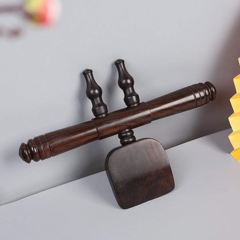 紫光檀升阳铲檀木按摩器颈部按摩背部推拿腰部经络拔筋棒正骨刮痧