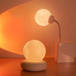 充电星球氛围灯 PD.Moon.遥控月球小夜灯插电 月球