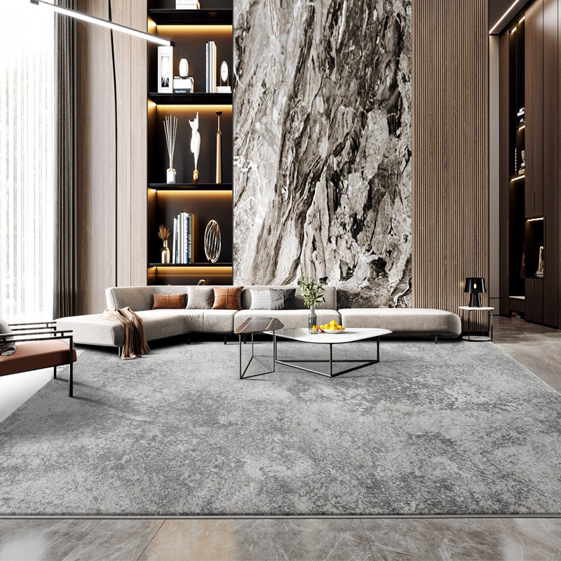 简约地毯客厅卧室地垫北欧极简风美欧式床边黑白灰茶几垫