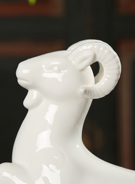 新品陶瓷生肖白羊摆件工艺品乔迁瓷器礼品12生肖羊包邮