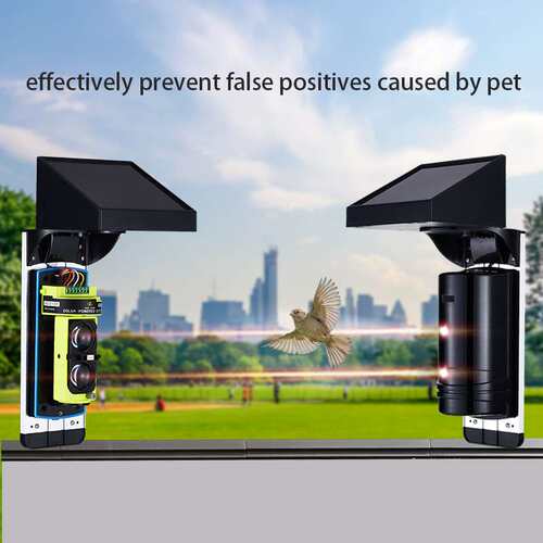 Solar-Powered active wireless infrared detector