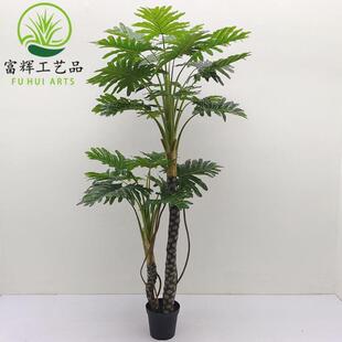 仿真龟背叶环保材质大型绿植盆栽喜林芋露营商业美陈道具