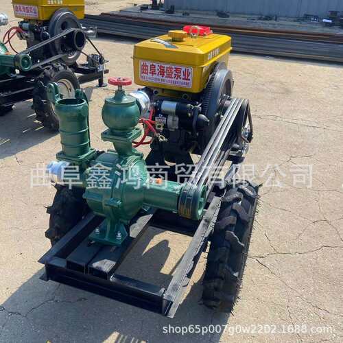 单缸水冷柴油机带3寸高压泵 进三寸出3寸 大面积喷灌泵
