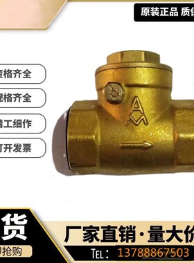 宁波埃美柯日丰卧式止回阀429.黄铜单向逆止阀沪工双恒沃茨美科