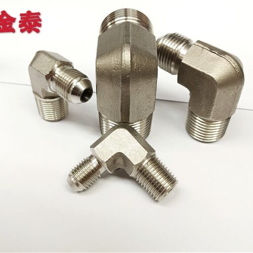 304不锈钢美制外螺纹90度弯力古转换接头过渡接头