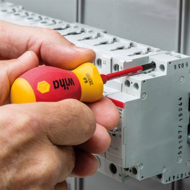 德国wiha威汉41230电工绝缘短柄细杆螺丝刀4件套十字一字米字批头