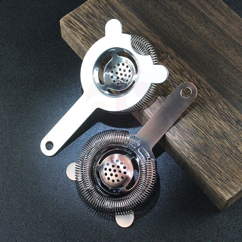酒术不锈钢蛋清分离滤冰器鸡尾酒过滤器调酒隔冰器专业过滤网漏网