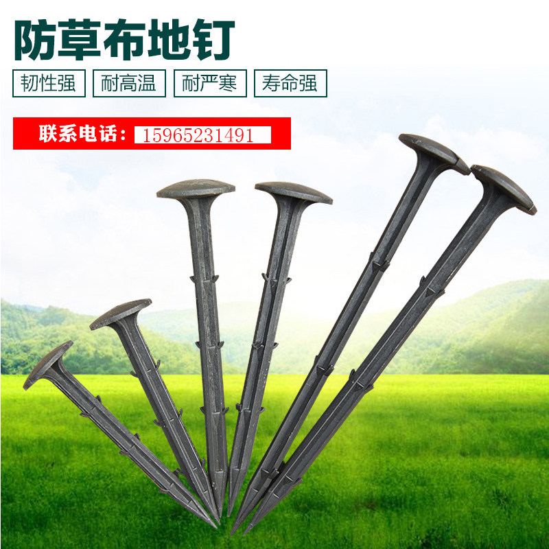 新型农用防草布地钉园艺果树除草地布固定地钉 倒刺设计 加大盖帽