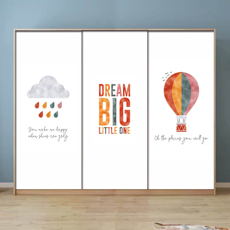 创意儿童房间卡通动物衣柜移门贴纸整张自粘遮丑衣柜玻璃全包贴膜,家居饰品,软装墙贴,淘宝优惠券,粉丝福利购,淘宝优惠卷