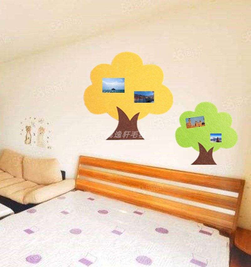 毛毡板幸运树留言板记事板宣传板公告板图钉板毛毡墙贴幼儿园学校,家居饰品,软装墙贴,淘宝优惠券,粉丝福利购,淘宝优惠卷