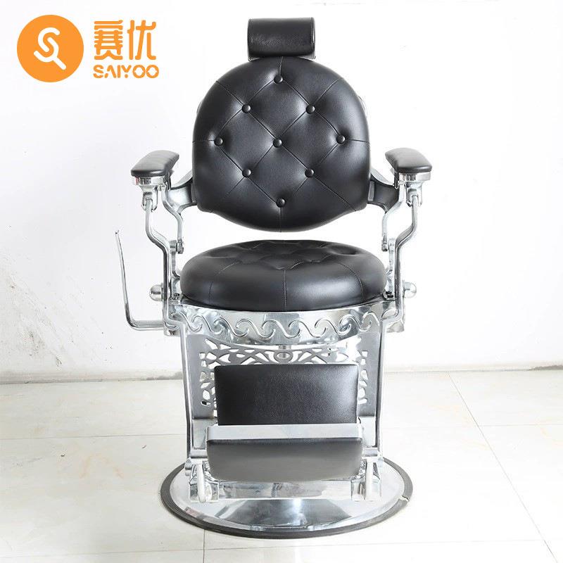 外贸复古理发店升降剪发椅发廊专用美发店可放倒烫染理发椅子厂家