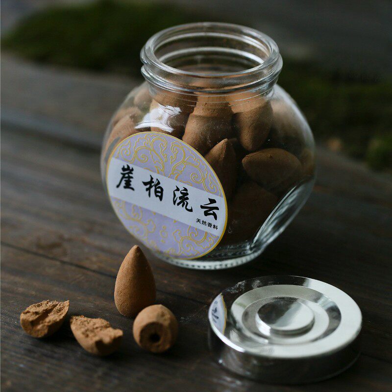 天然净化空气倒流香粒檀香沉香艾草香安神除臭香薰家用空心锥塔香