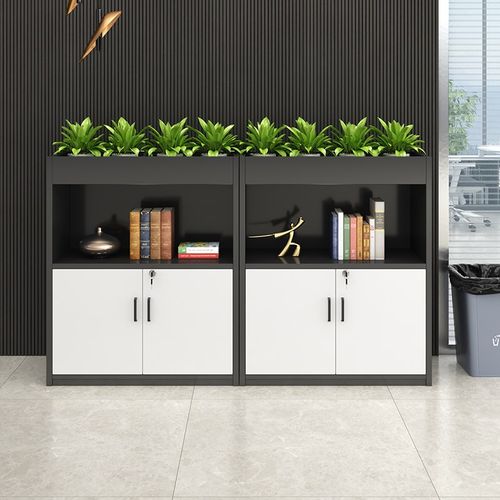 办公室隔断柜绿植文件柜隔断资料花槽柜木质矮柜边柜办公柜储物柜