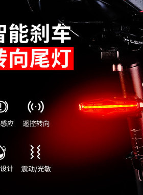 goofy谷斐自行车刹车感应灯智能夜骑转向尾灯山地车无线骑行装备