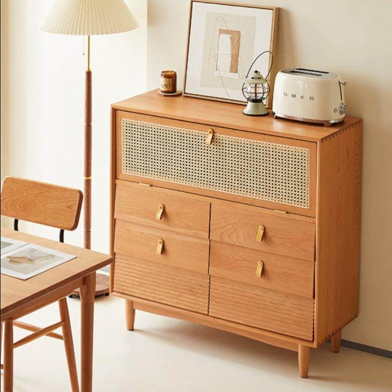 北欧实木七斗柜家用餐边柜客厅茶水收纳边柜藤编卧室储物抽屉柜,模玩/动漫/周边/娃圈三坑/桌游,模型制作工具/辅料耗材,淘宝优惠券,粉丝福利购,淘宝优惠卷