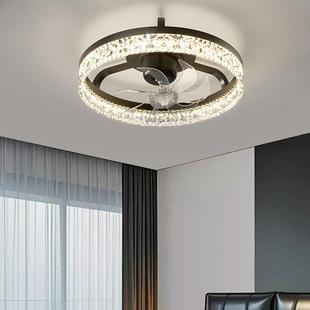 卧室灯风扇灯吸顶灯意式极简轻奢感客厅主灯大气led餐厅带风扇灯