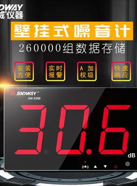 深达威SW-525B壁挂式噪音计分贝仪大屏幕噪声音量测试噪音显示屏