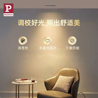 ?德国柏曼客厅无主灯照明筒灯嵌入式 简约射灯过道格栅灯条形灯