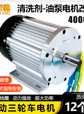 电动三轮车48V60V4000W直流大功率无刷电机清洗机升降机设备改装