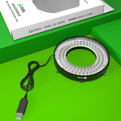 2UUL可调试LED显微镜光源灯 72灯珠窄边框高聚光不发烫黑色款