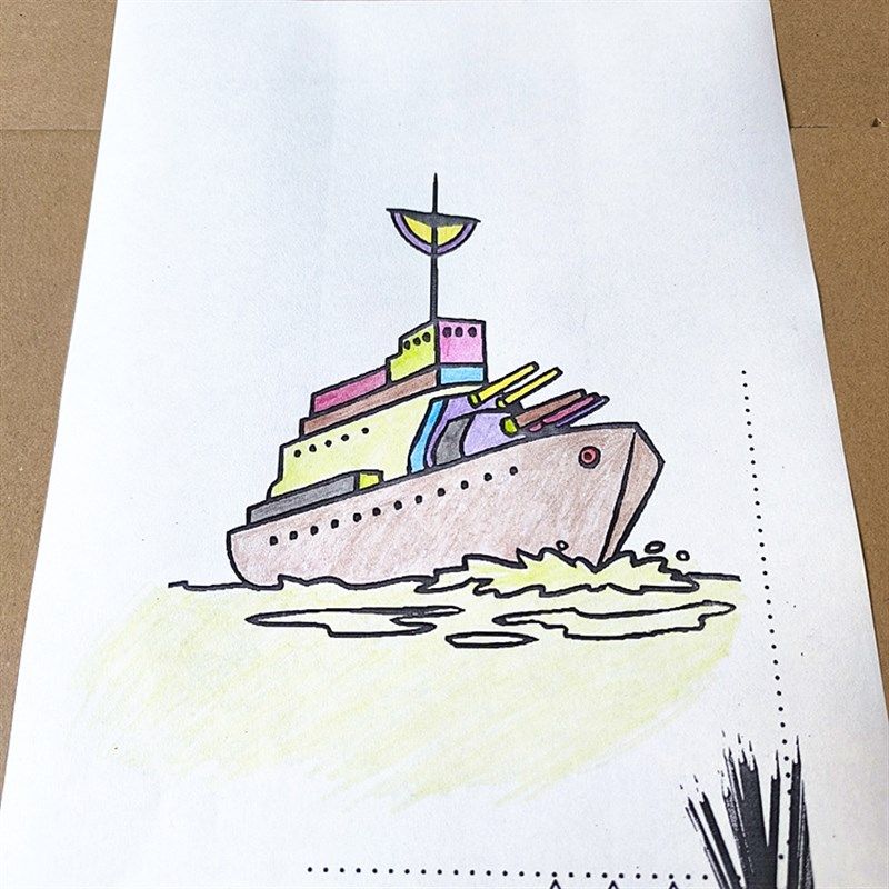 军舰巡洋舰航空母舰涂色本儿童宝宝幼儿园绘画涂鸦启蒙手绘本玩具,玩具/童车/益智/积木/模型,描红本/涂色本,淘宝优惠券,粉丝福利购,淘宝优惠卷