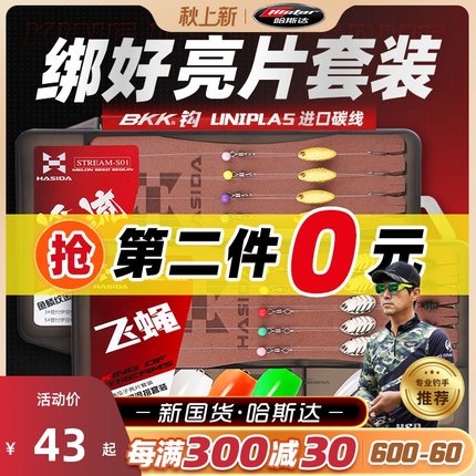 哈斯达瓜子亮片套装绑好路亚饵溪流翘嘴马口微物专用饵飞蝇钩套装