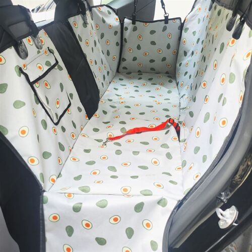 宠物车载垫双层中控网纱折叠垫子后排座椅坐垫耐脏开孔口袋汽车垫