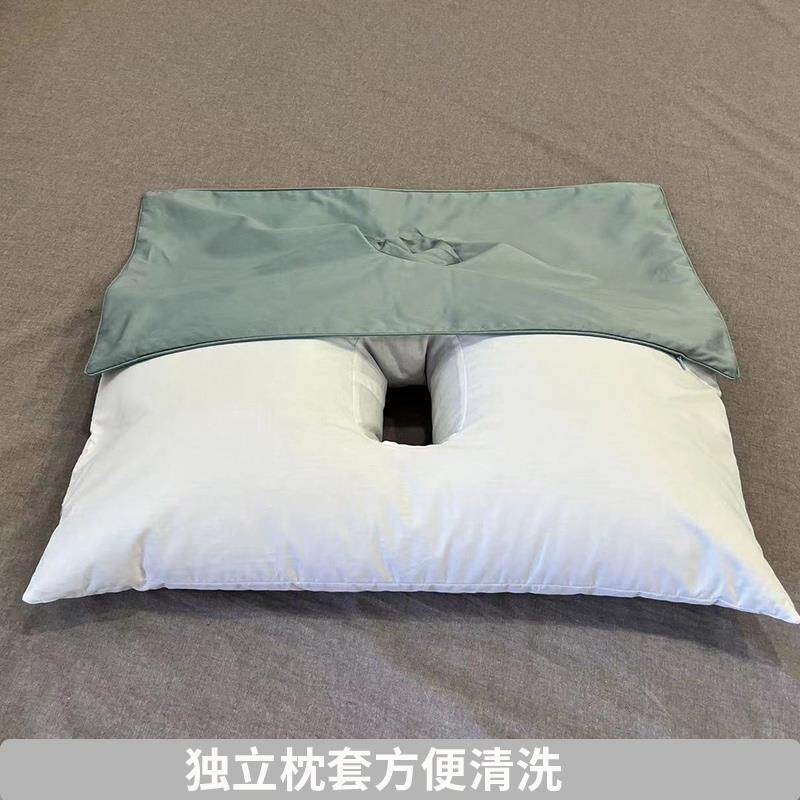 护耳枕大孔不压耳朵镂空枕头卧床老人耳养耳洞荞麦壳丝绵