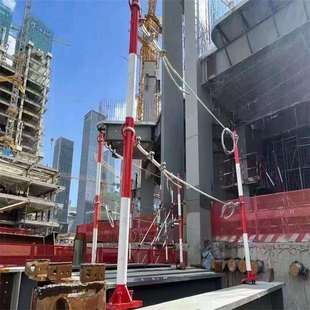 钢结构生命线固定支架立杆安全绳防坠落q235材质方管圆管可定制