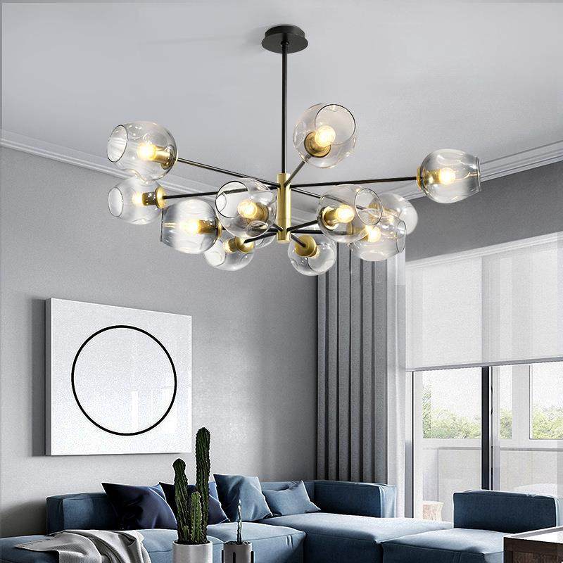 北欧风格灯具客厅灯分子后现代简约大气卧室家用树枝创意餐厅吊灯