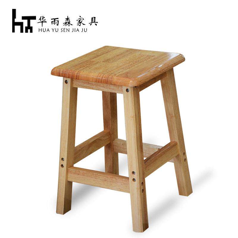 橡木方凳板凳高脚凳实木家用四方原木凳餐厅木质高脚餐椅工厂