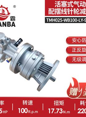 厂家供应TMH025-WB100-LY-9-71B5活塞式气动马达配摆线针轮减速机