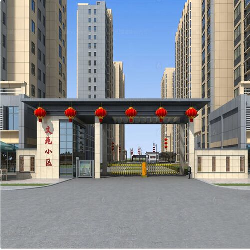 钢结构门楼中区大门门头小区新社式制楼定门别墅牌坊工业园门头