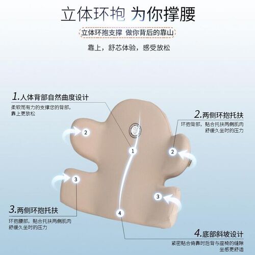 汽车用记忆棉腰靠超薄款孕妇腰枕椅背靠垫座椅护腰驾驶员靠枕