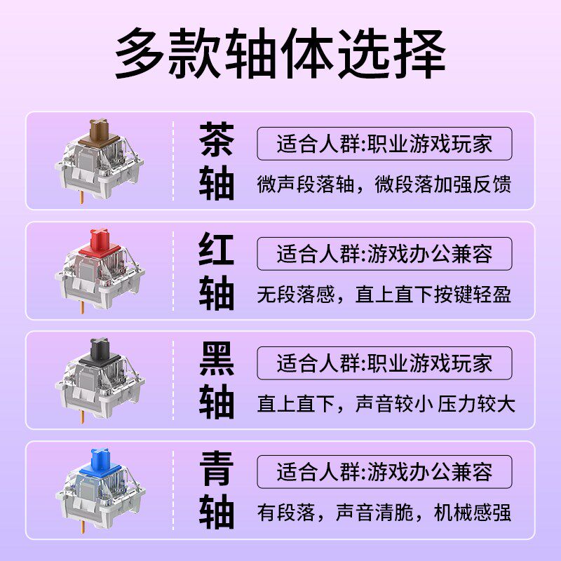 狼蛛机械键盘F青087键3红线茶轴电竞游戏家用商务有黑键鼠套装