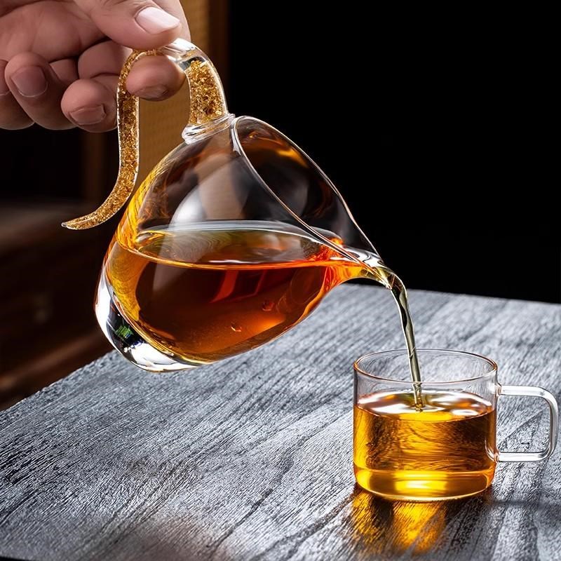 高档绿松石透明玻璃公道杯加厚耐热耐高温分茶器手工高端功夫茶具