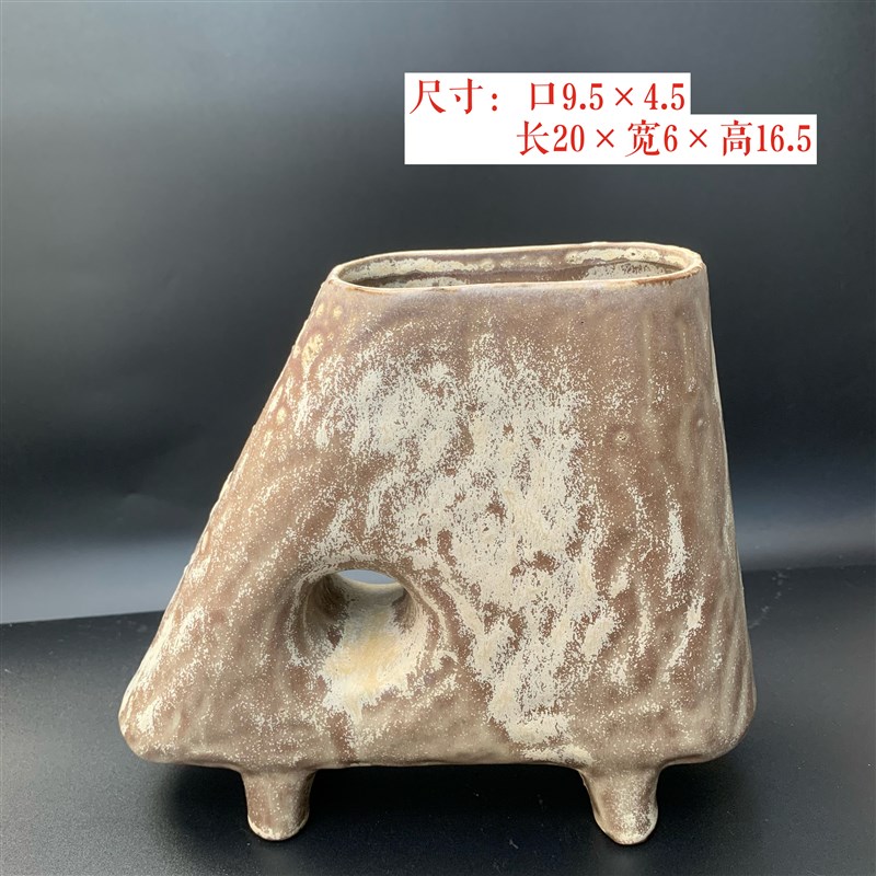 出口瓶国复古四插水培鲜花野花菊花雏菊脚花英设计感室内陶瓷花瓶