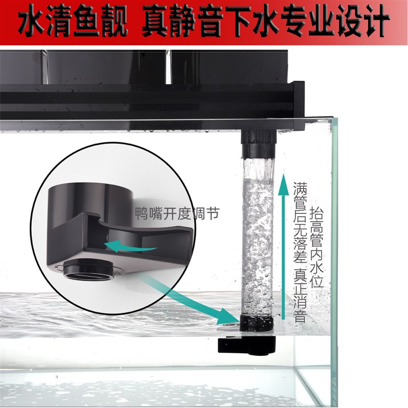鱼缸过滤器抽屉盒存储水滴流盒水族箱上置雨淋净水三层顶部过滤槽