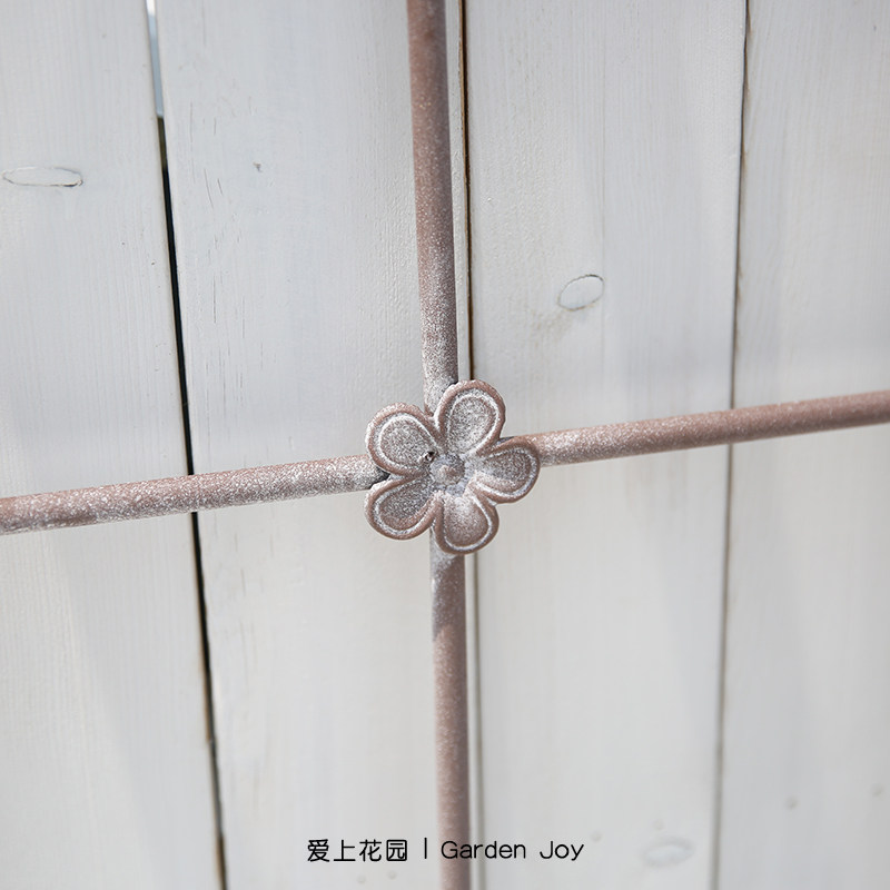 爱上花园丨园艺杂货 花园庭院装饰花架壁挂 做旧铁窗 花儿朵朵开