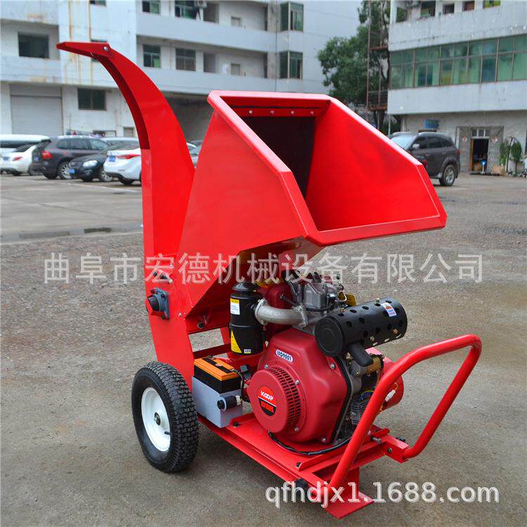 移动园林绿化枝条处理机 小型树枝粉碎机 柴油汽油碎枝机