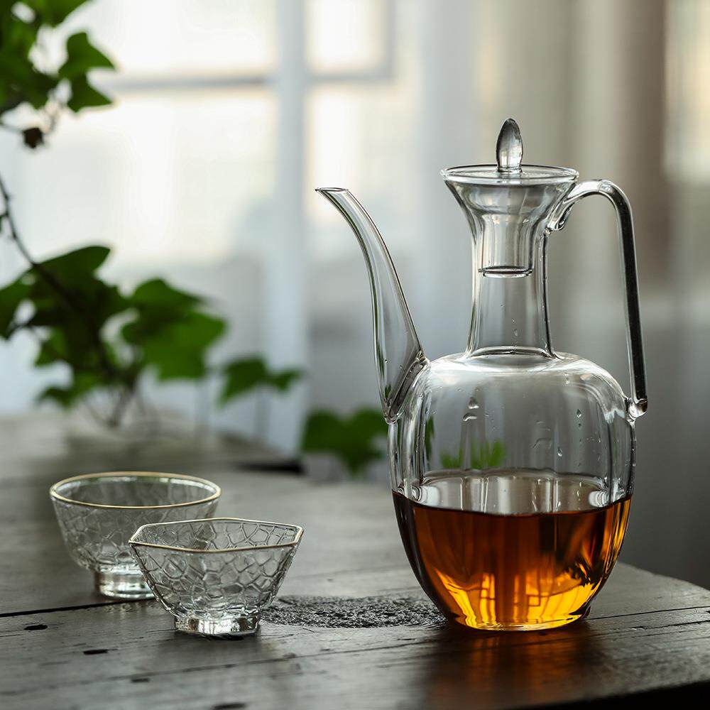 高硼玻璃仿宋手执壶耐热透明泡茶壶电陶炉家用仿古烧水壶煮茶器