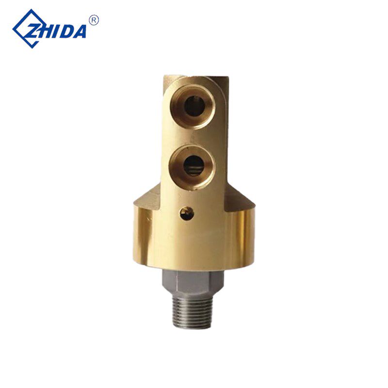 橡塑DN10模具冷却用HK15旋转接头水短小型3分向分DN15铜壳接4双头