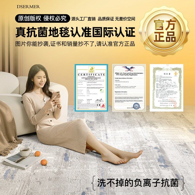抗奢美其菌防螨意式地毯客厅高级土耳缔进口抽象家用茶几地垫卧室