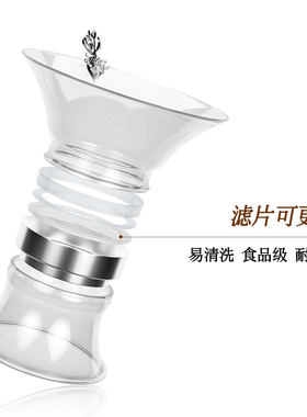 1000目密具度玻璃茶漏无孔创意茶滤泡茶器茶叶过滤网茶高配件茶隔